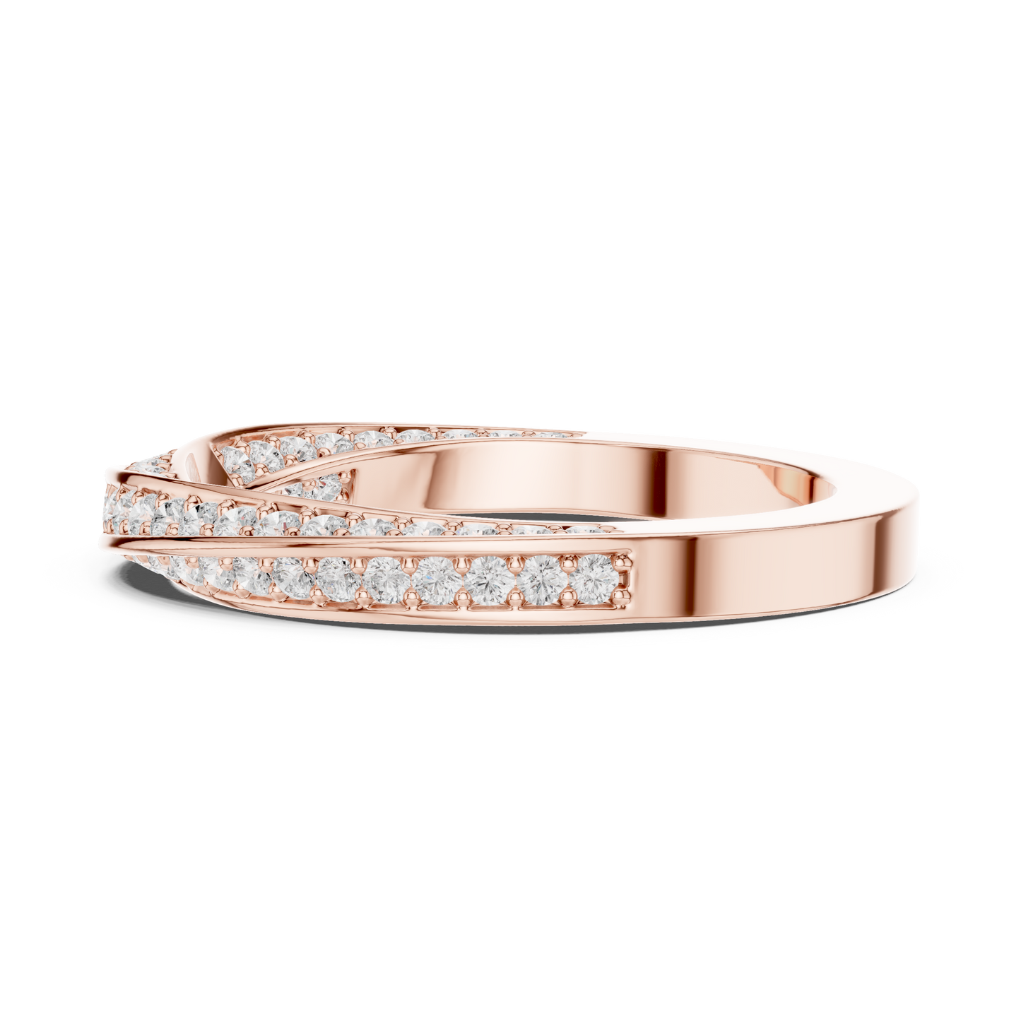 Round Pave Lab Grown Diamond Ring