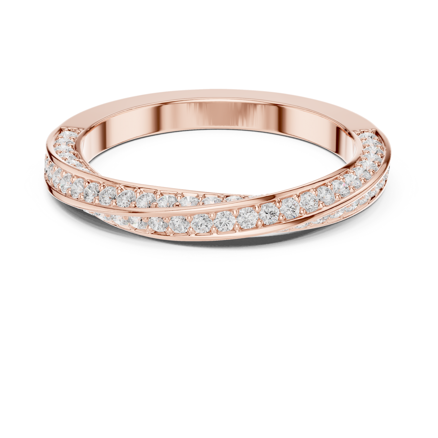 Round Pave Lab Grown Diamond Ring