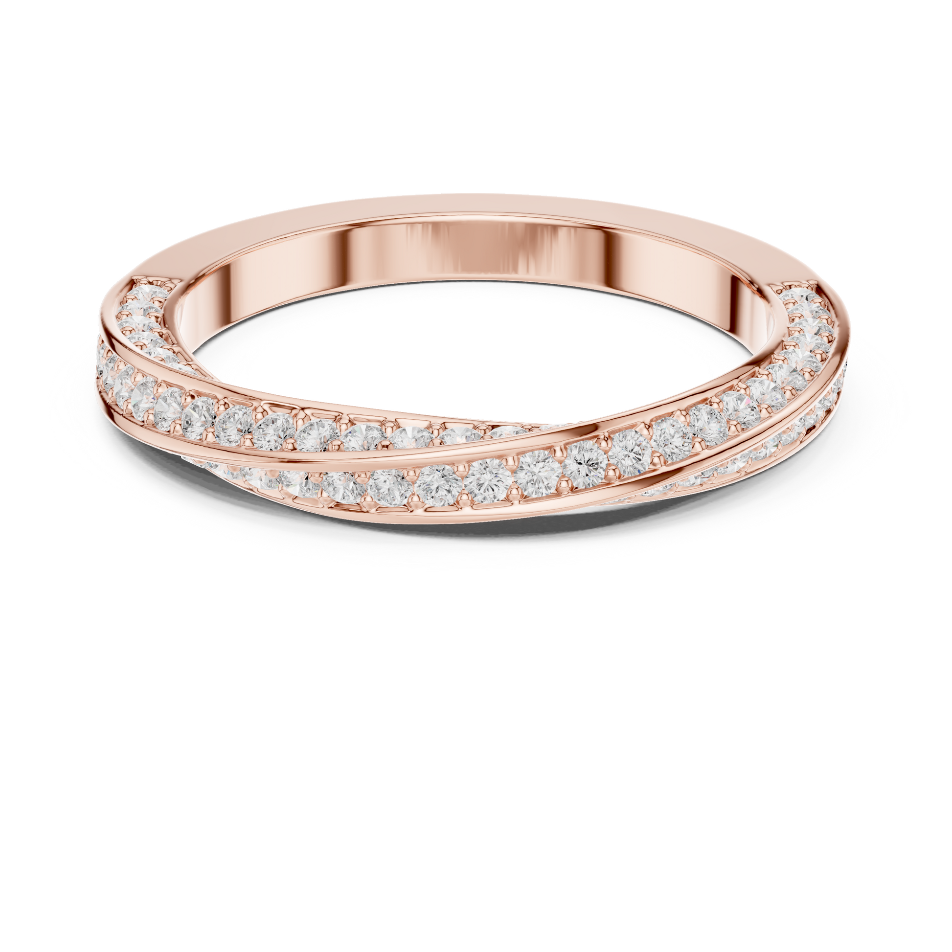 Round Pave Lab Grown Diamond Ring