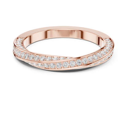 Round Pave Lab Grown Diamond Ring