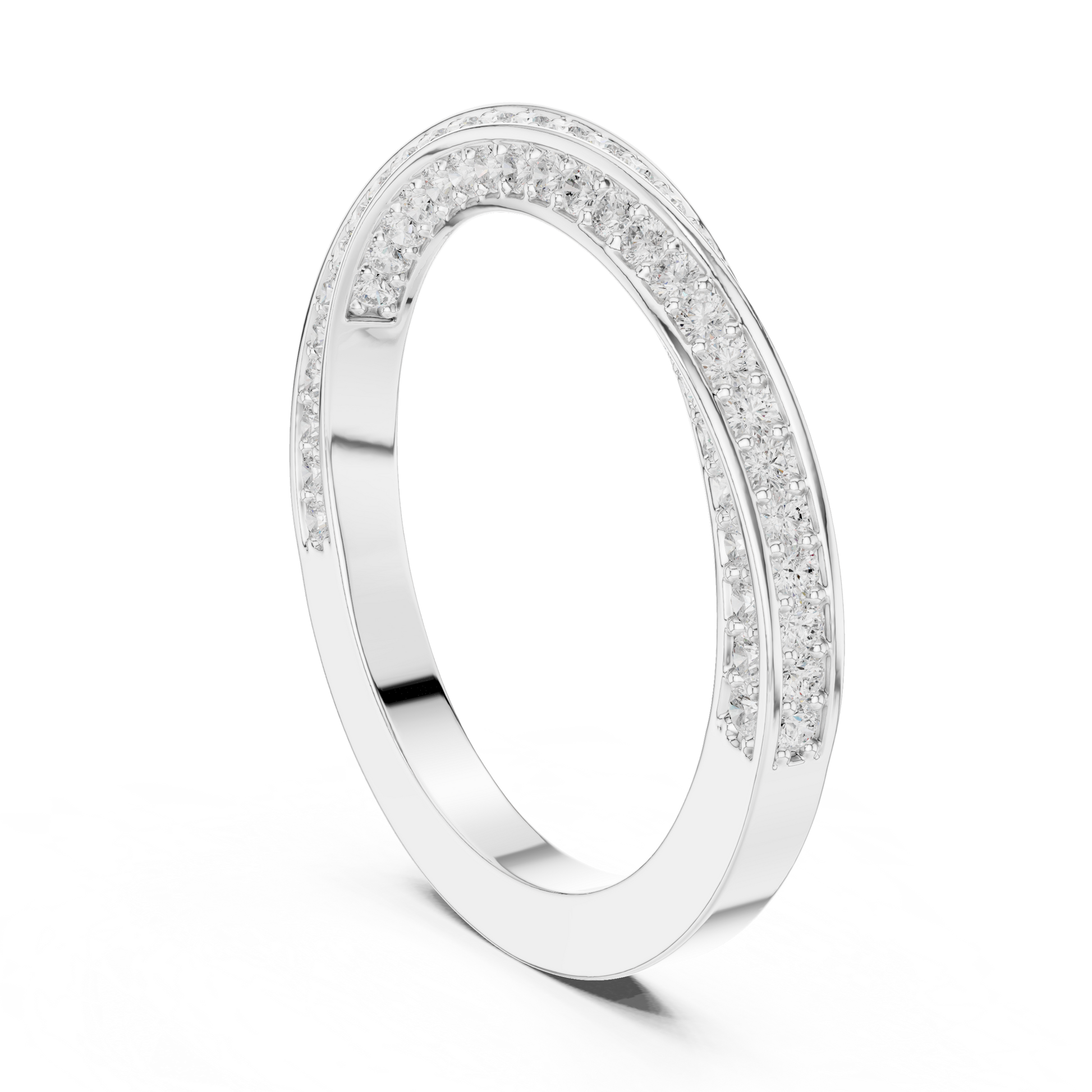 Round Pave Lab Grown Diamond Ring