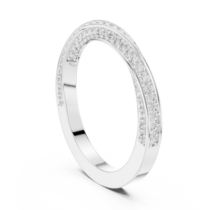 Round Pave Lab Grown Diamond Ring