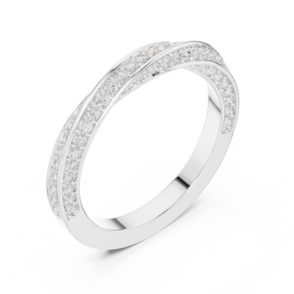 Round Pave Lab Grown Diamond Ring