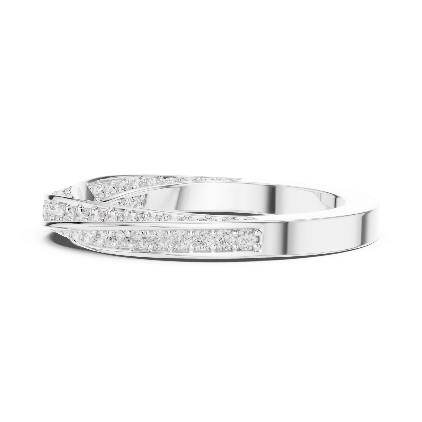 Round Pave Lab Grown Diamond Ring