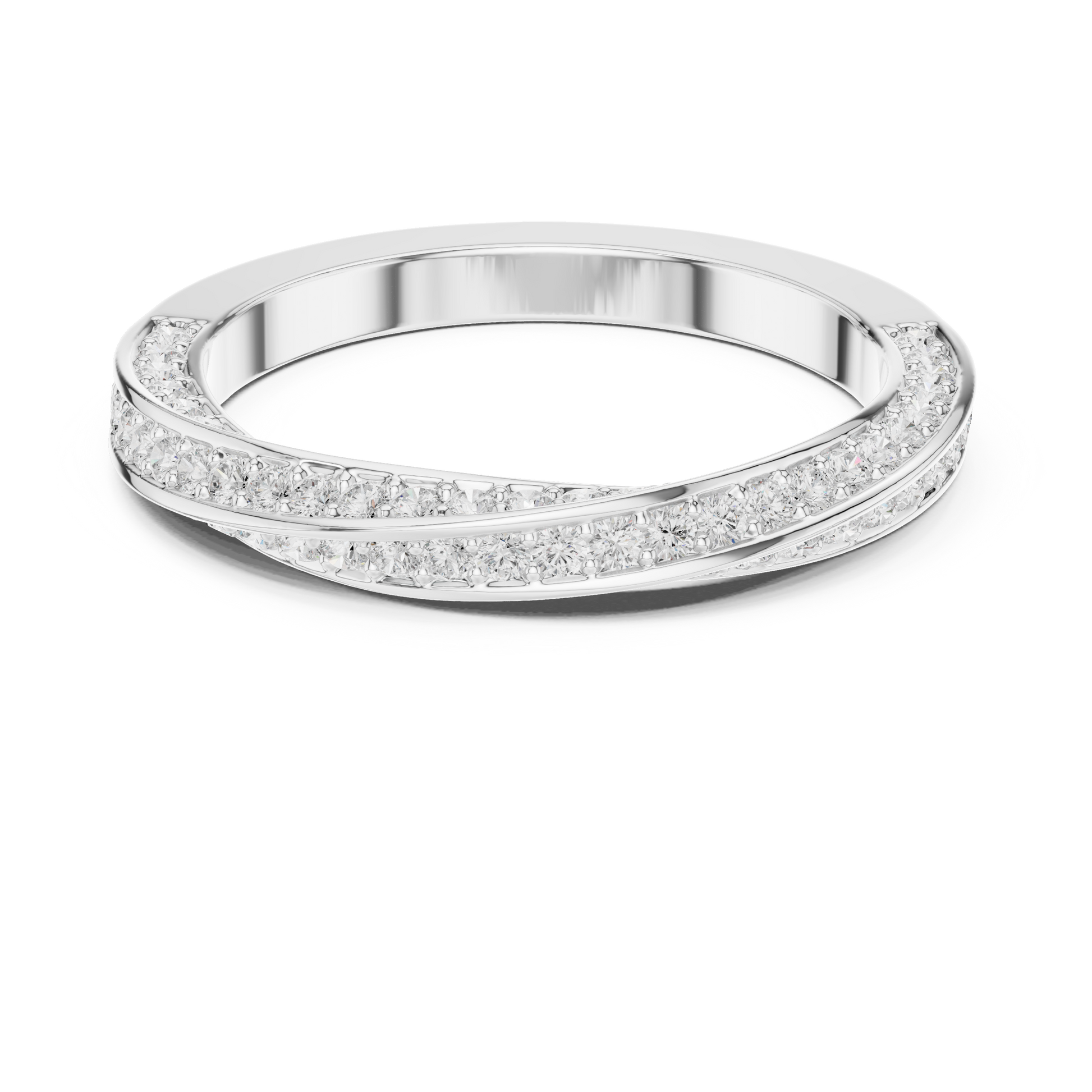 Round Pave Lab Grown Diamond Ring
