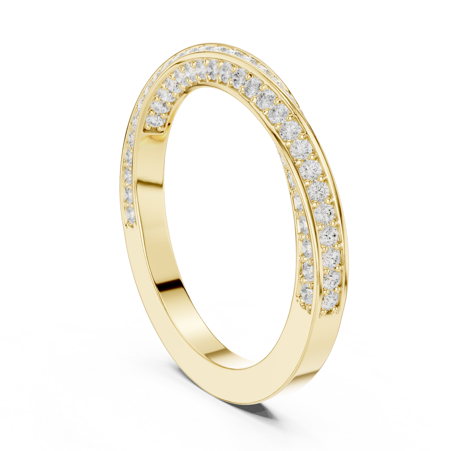 Round Pave Lab Grown Diamond Ring
