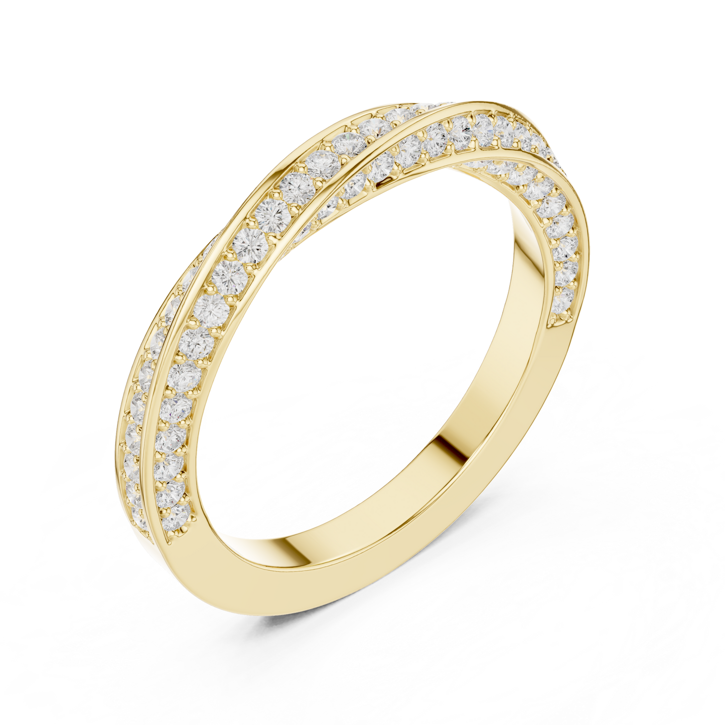Round Pave Lab Grown Diamond Ring