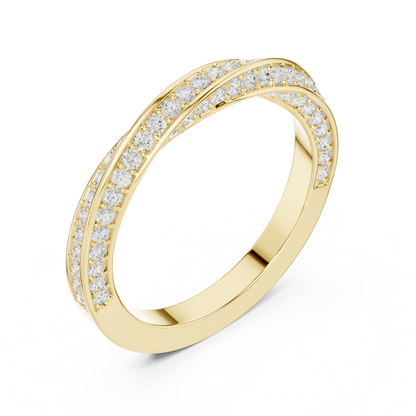 Round Pave Lab Grown Diamond Ring