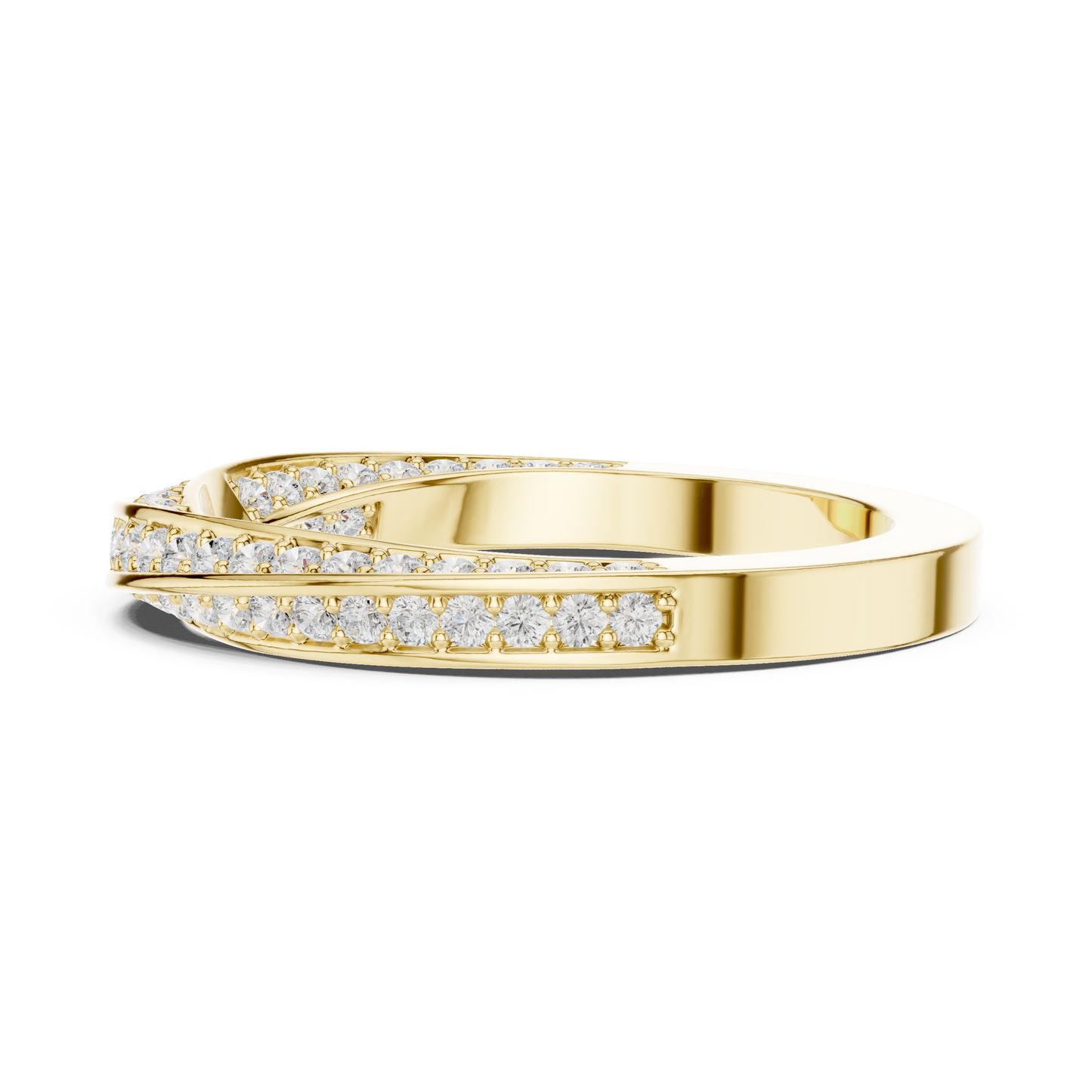 Round Pave Lab Grown Diamond Ring