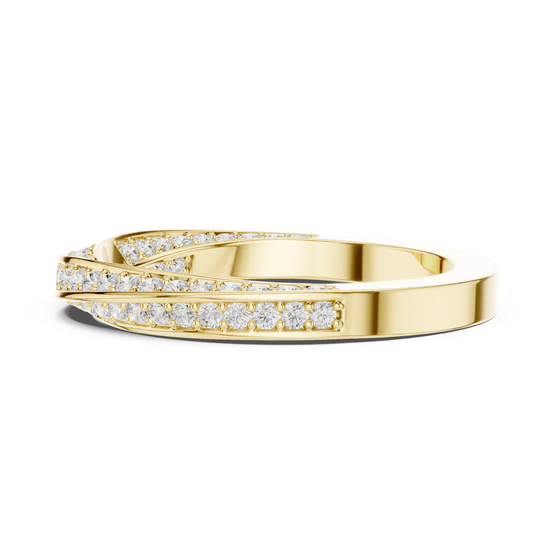 Round Pave Lab Grown Diamond Ring