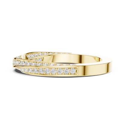 Round Pave Lab Grown Diamond Ring
