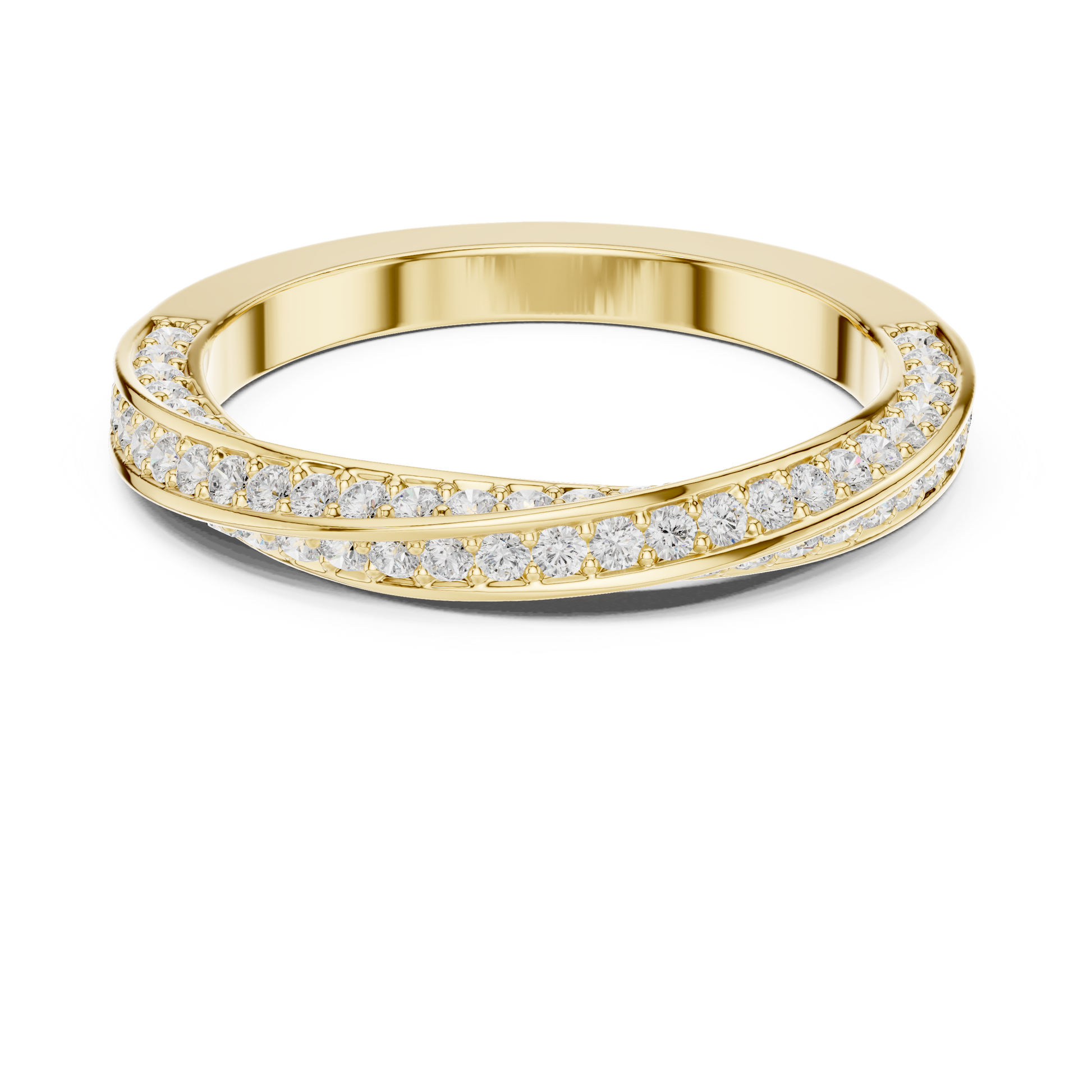 Round Pave Lab Grown Diamond Ring