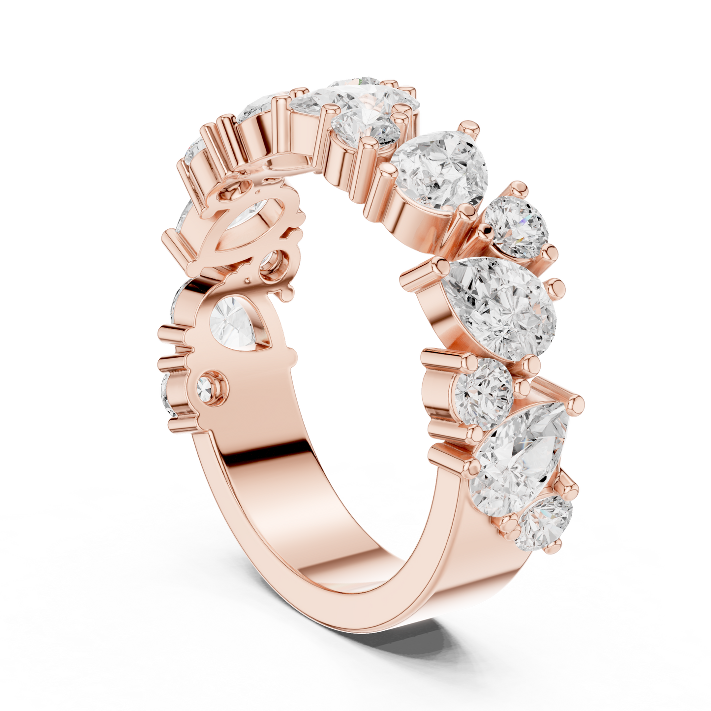 Mixed Shape Lab Grown Diamond Halo Ring