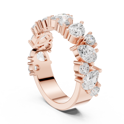 Mixed Shape Lab Grown Diamond Halo Ring