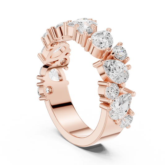 Mixed Shape Lab Grown Diamond Halo Ring