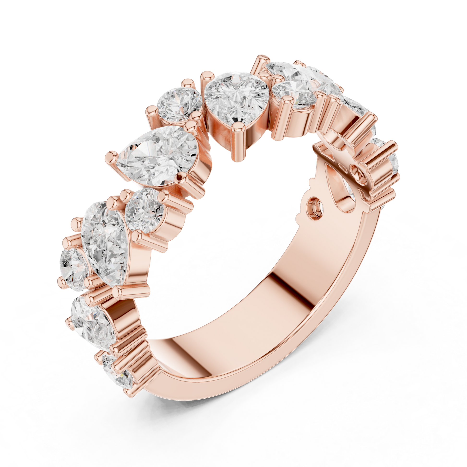 Mixed Shape Lab Grown Diamond Halo Ring