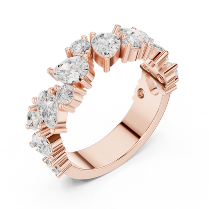 Mixed Shape Lab Grown Diamond Halo Ring