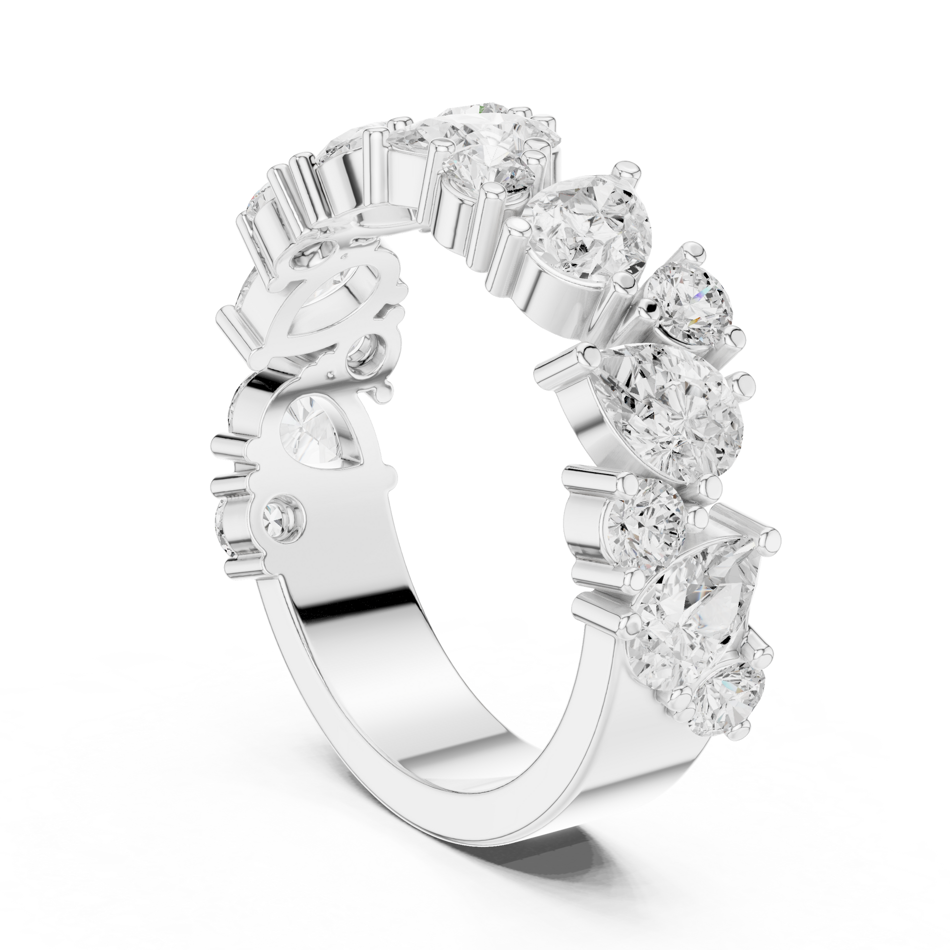 Mixed Shape Lab Grown Diamond Halo Ring