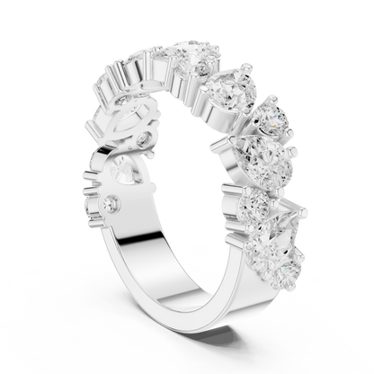 Mixed Shape Lab Grown Diamond Halo Ring