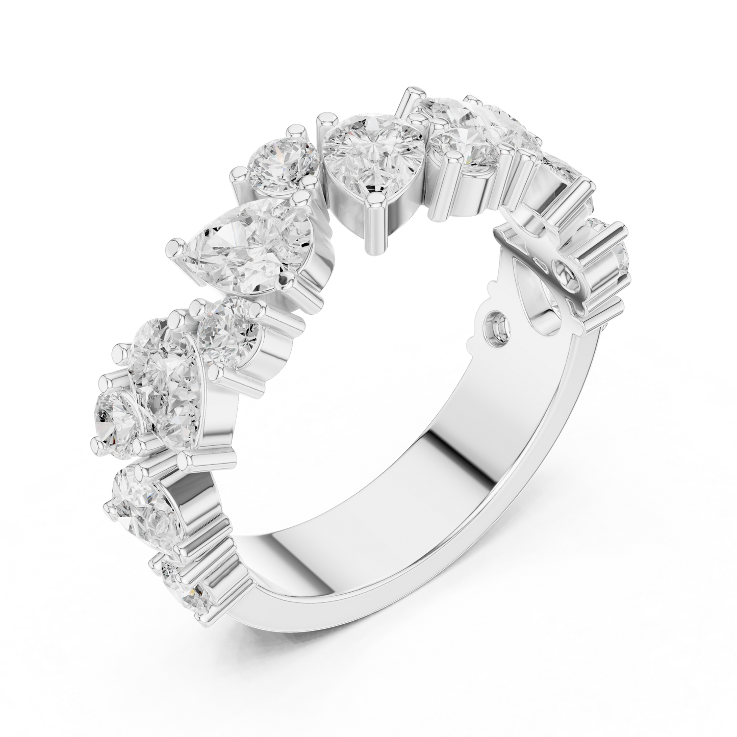 Mixed Shape Lab Grown Diamond Halo Ring