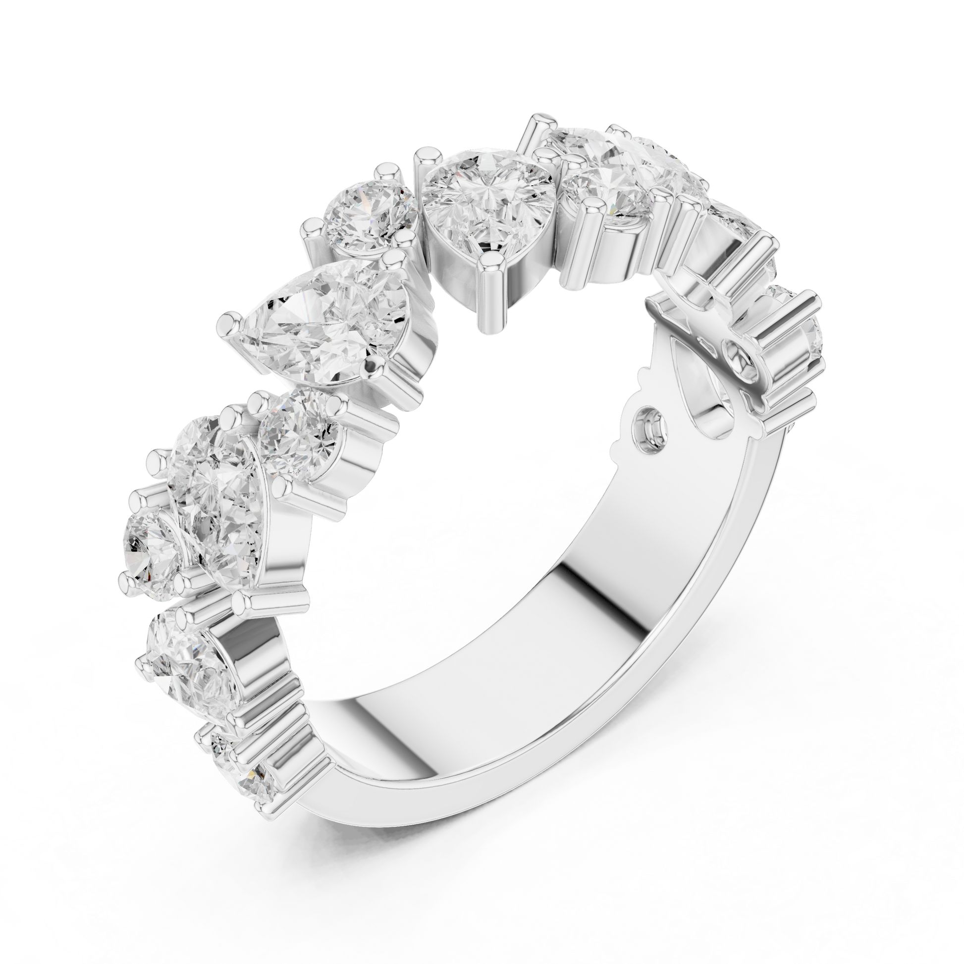 Mixed Shape Lab Grown Diamond Halo Ring