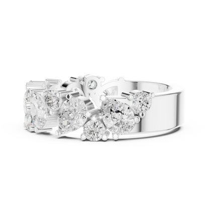 Mixed Shape Lab Grown Diamond Halo Ring