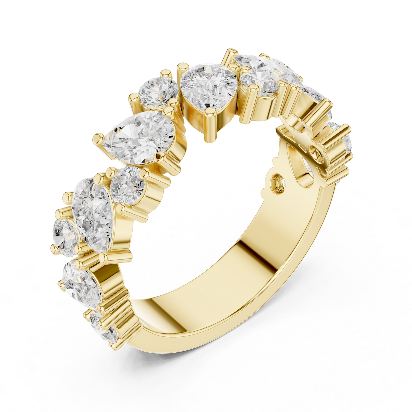 Mixed Shape Lab Grown Diamond Halo Ring