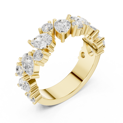 Mixed Shape Lab Grown Diamond Halo Ring