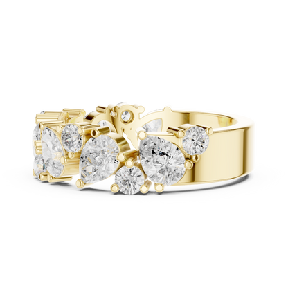 Mixed Shape Lab Grown Diamond Halo Ring