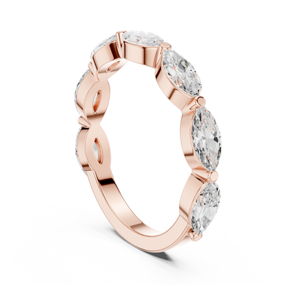 Mixed Shape Lab Grown Diamond Side Stone Ring