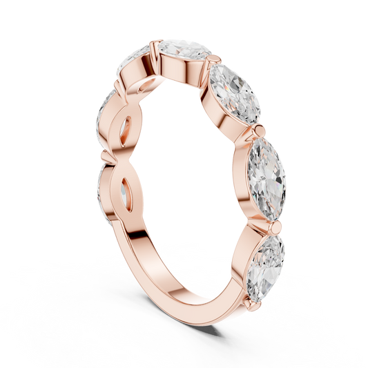 Mixed Shape Lab Grown Diamond Side Stone Ring