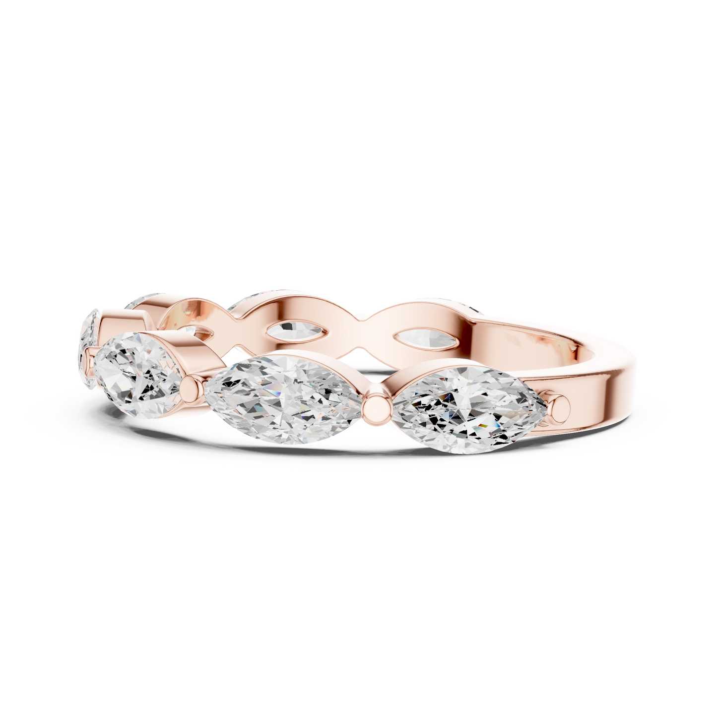 Mixed Shape Lab Grown Diamond Side Stone Ring