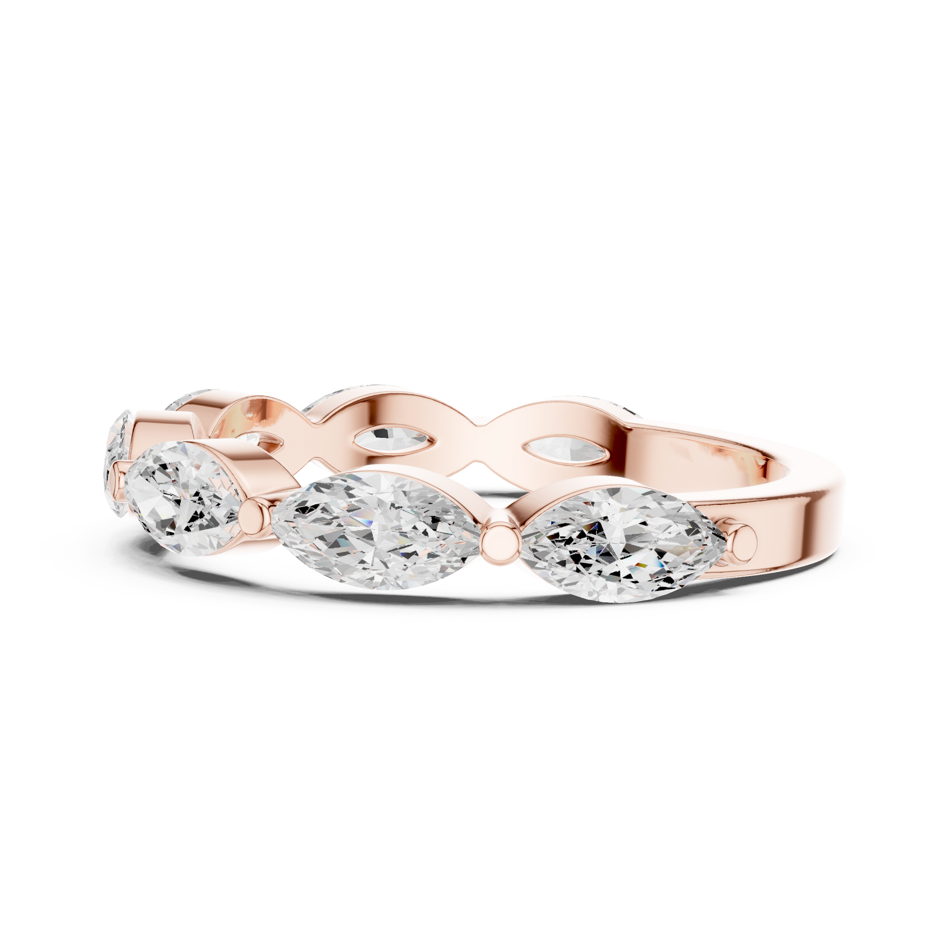 Mixed Shape Lab Grown Diamond Side Stone Ring