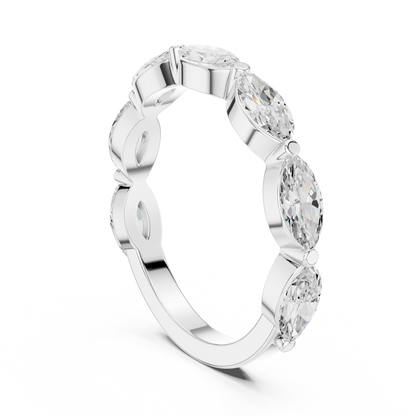 Mixed Shape Lab Grown Diamond Side Stone Ring