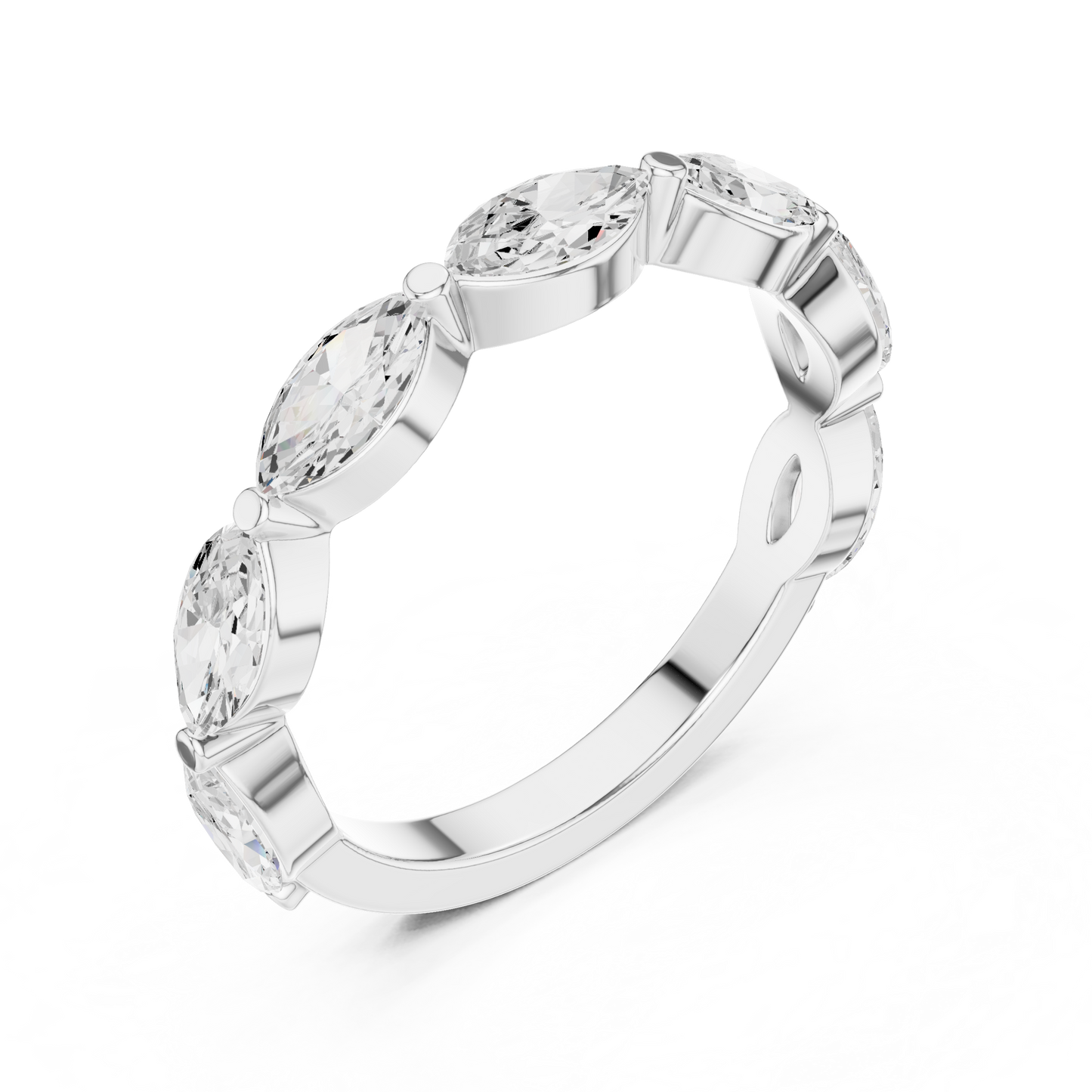 Mixed Shape Lab Grown Diamond Side Stone Ring