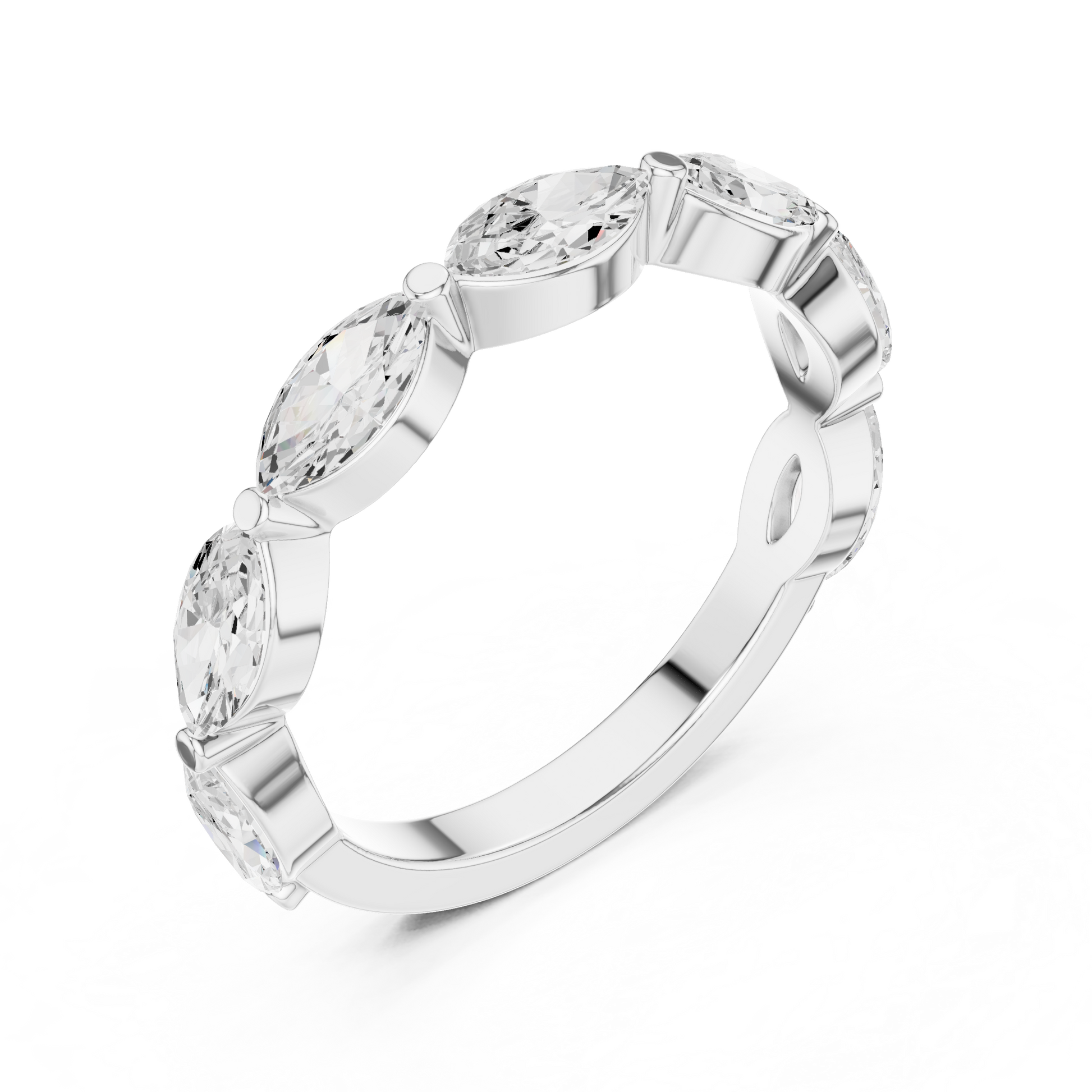 Mixed Shape Lab Grown Diamond Side Stone Ring