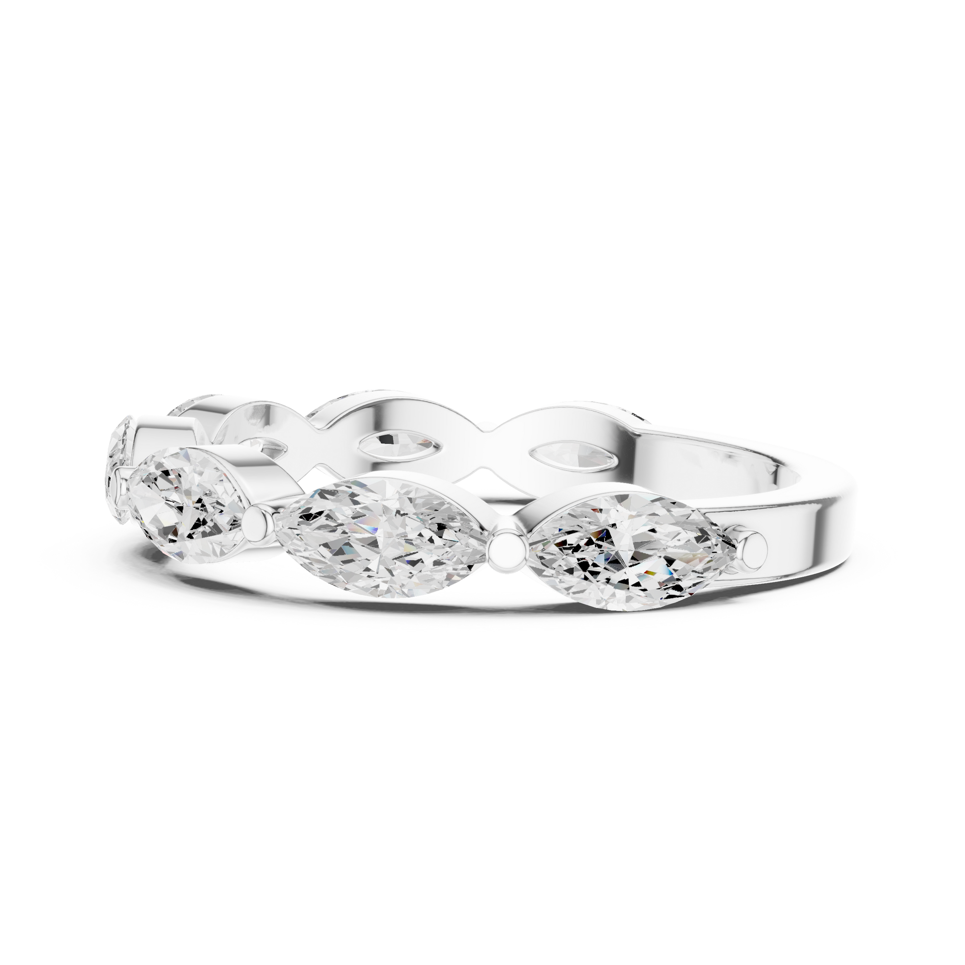 Mixed Shape Lab Grown Diamond Side Stone Ring