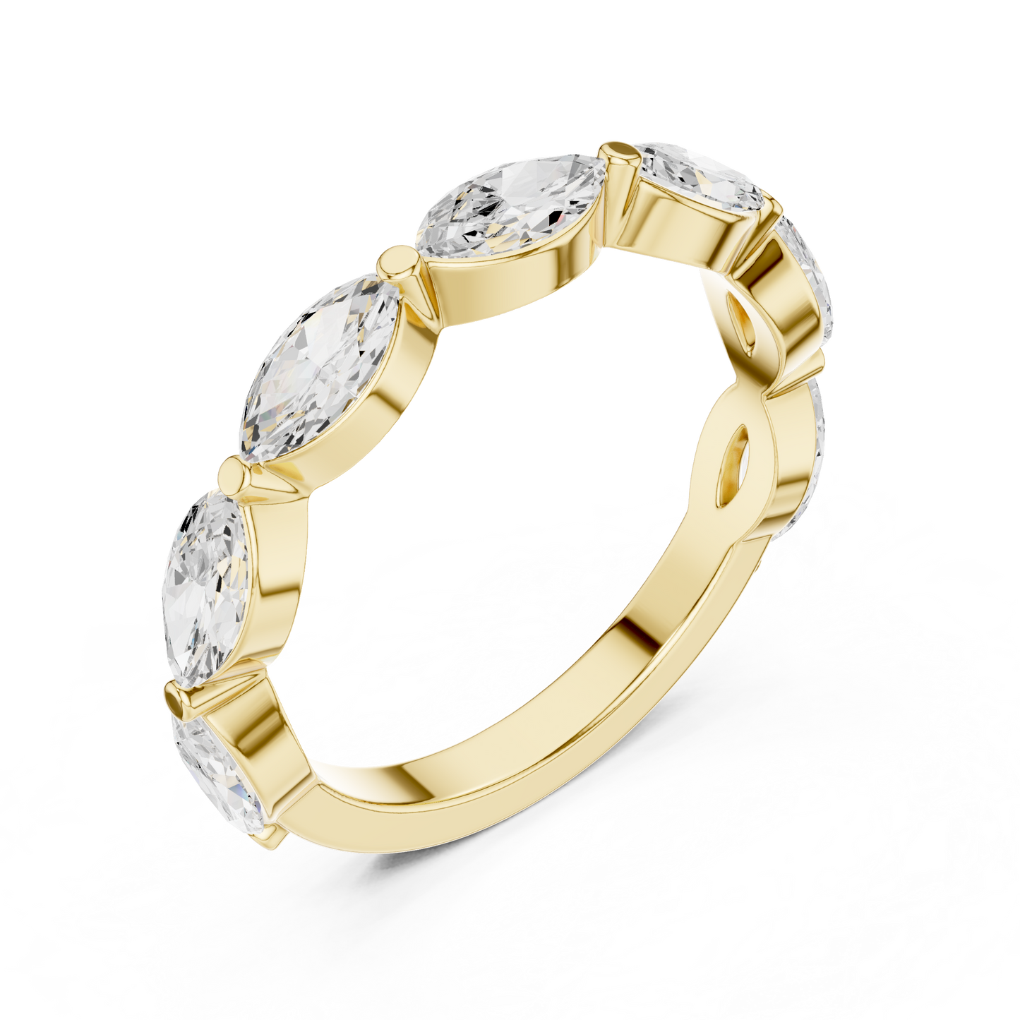 Mixed Shape Lab Grown Diamond Side Stone Ring