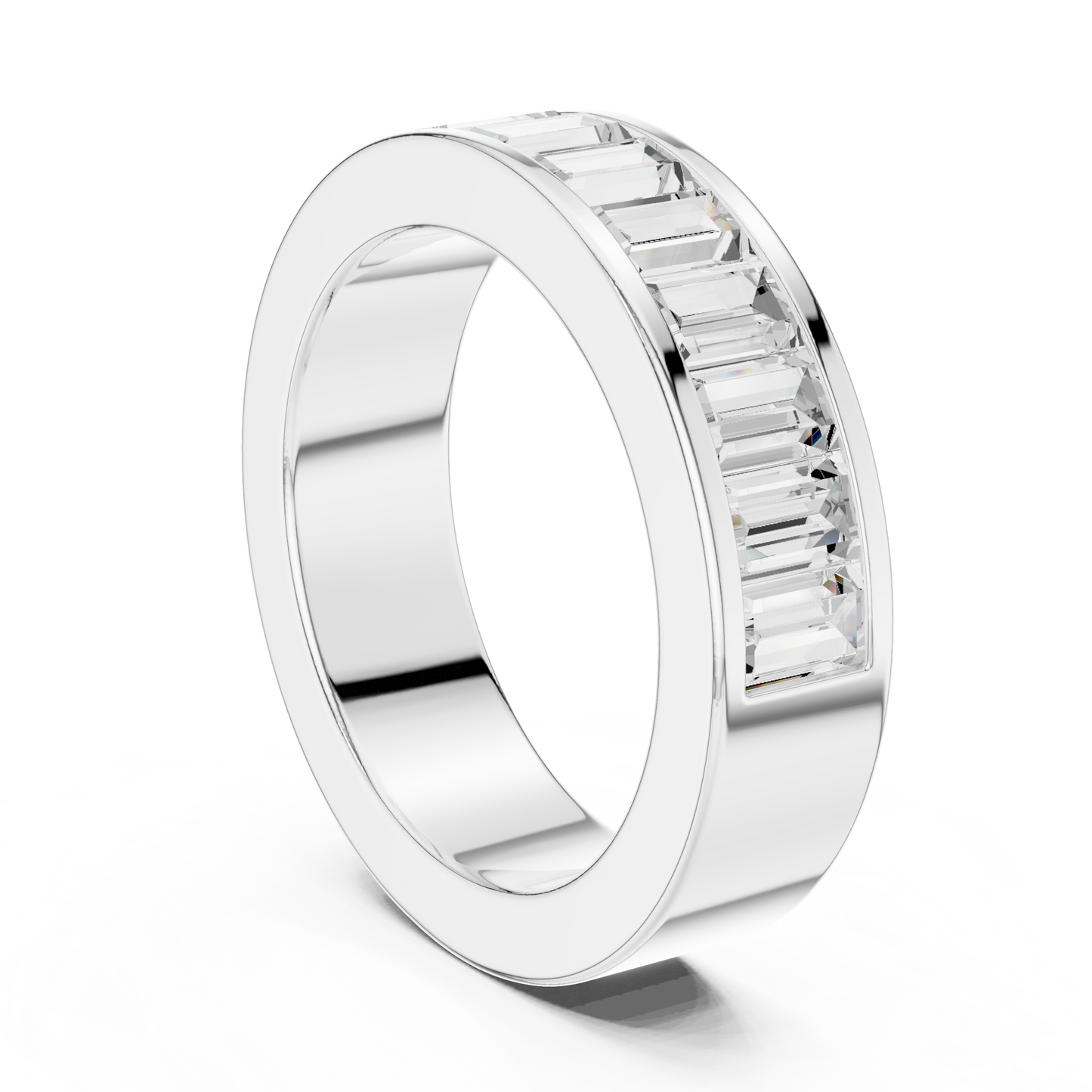 Mixed Shape Lab Grown Diamond Channel Ring