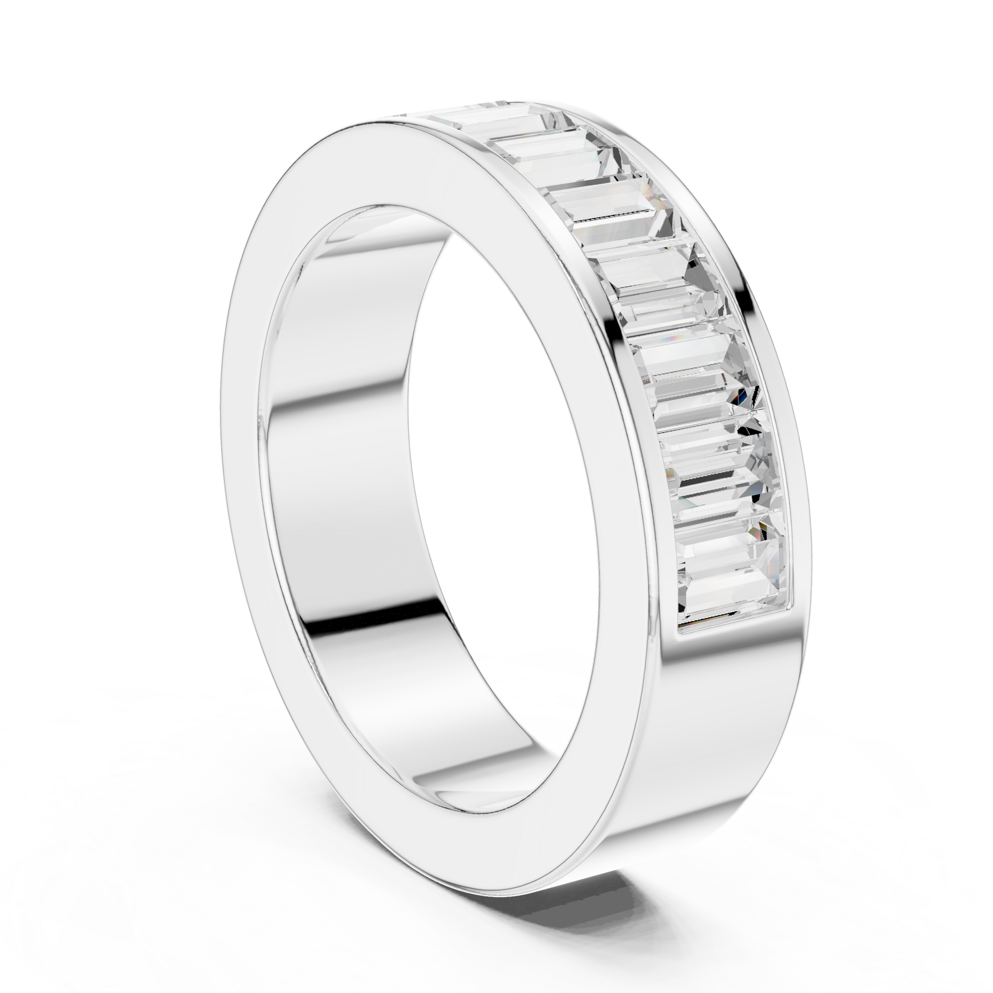 Mixed Shape Lab Grown Diamond Channel Ring