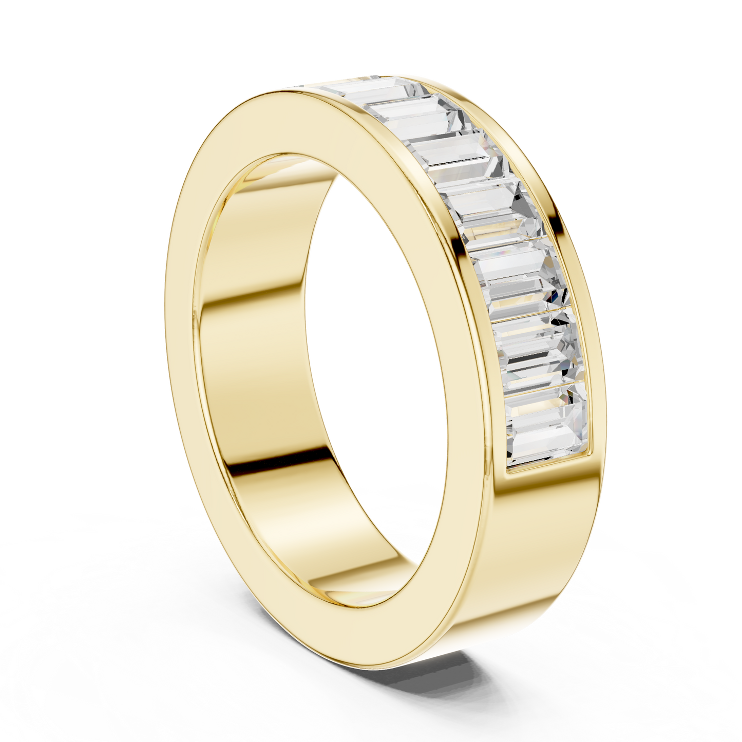Mixed Shape Lab Grown Diamond Channel Ring