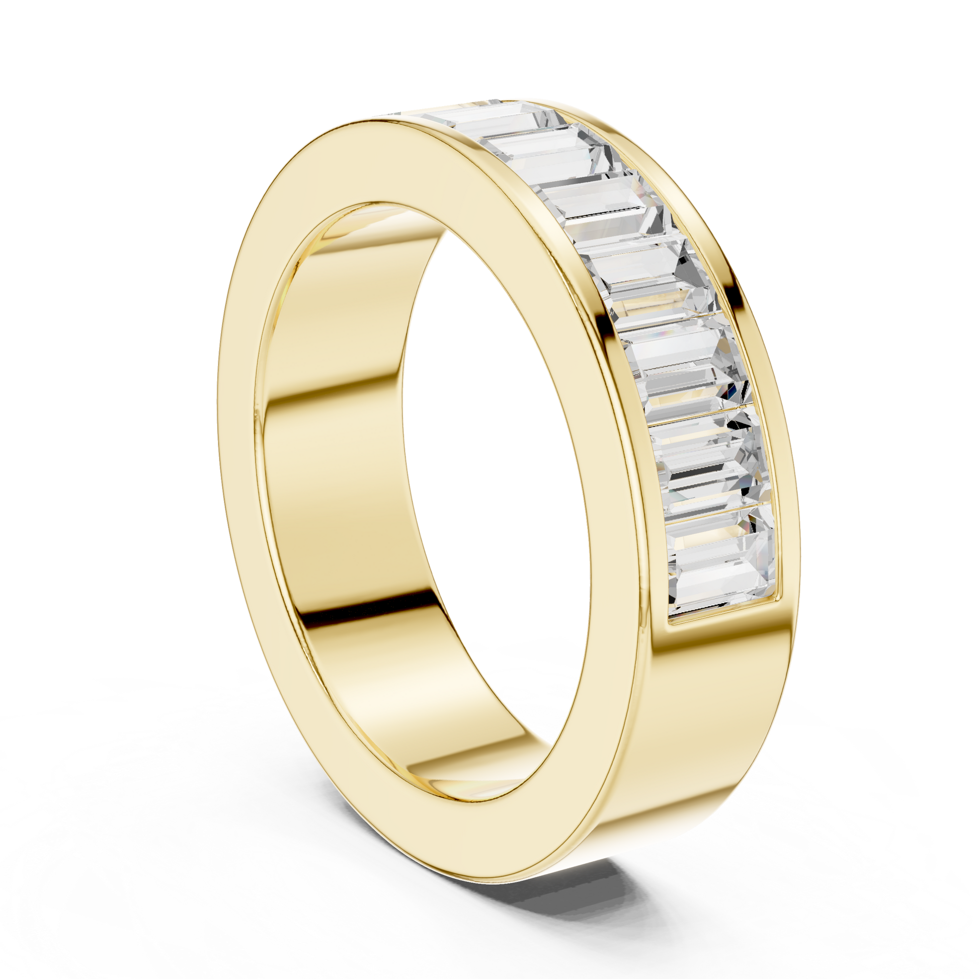 Mixed Shape Lab Grown Diamond Channel Ring