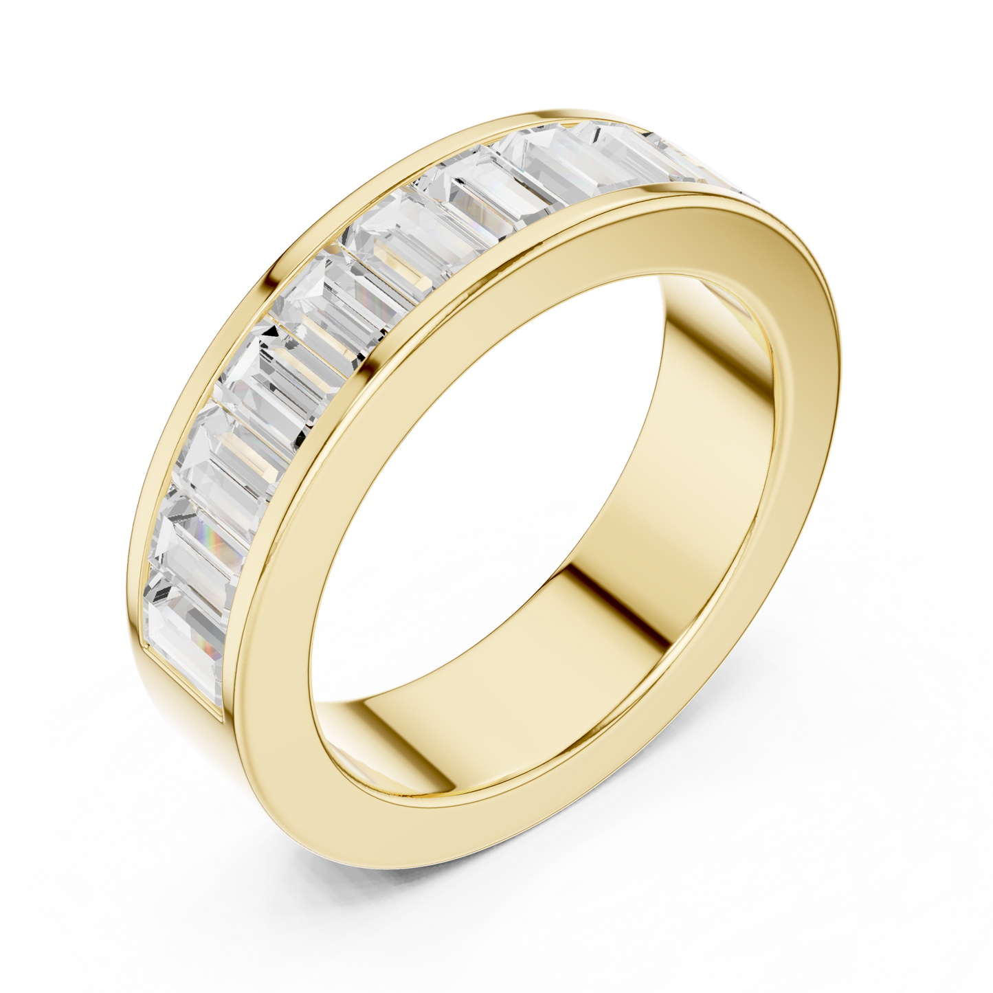 Mixed Shape Lab Grown Diamond Channel Ring