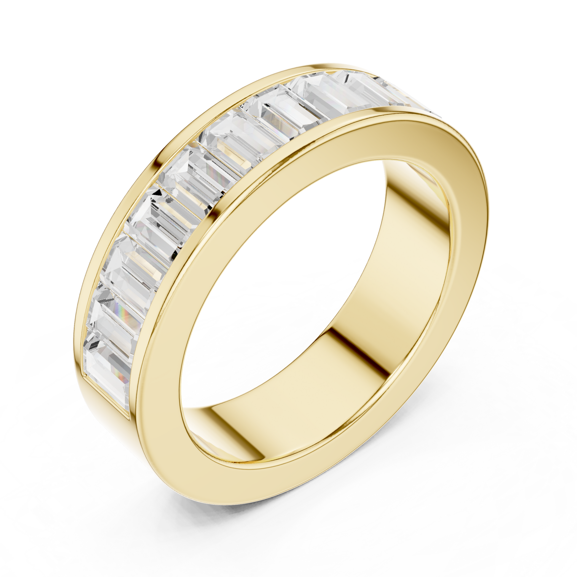 Mixed Shape Lab Grown Diamond Channel Ring