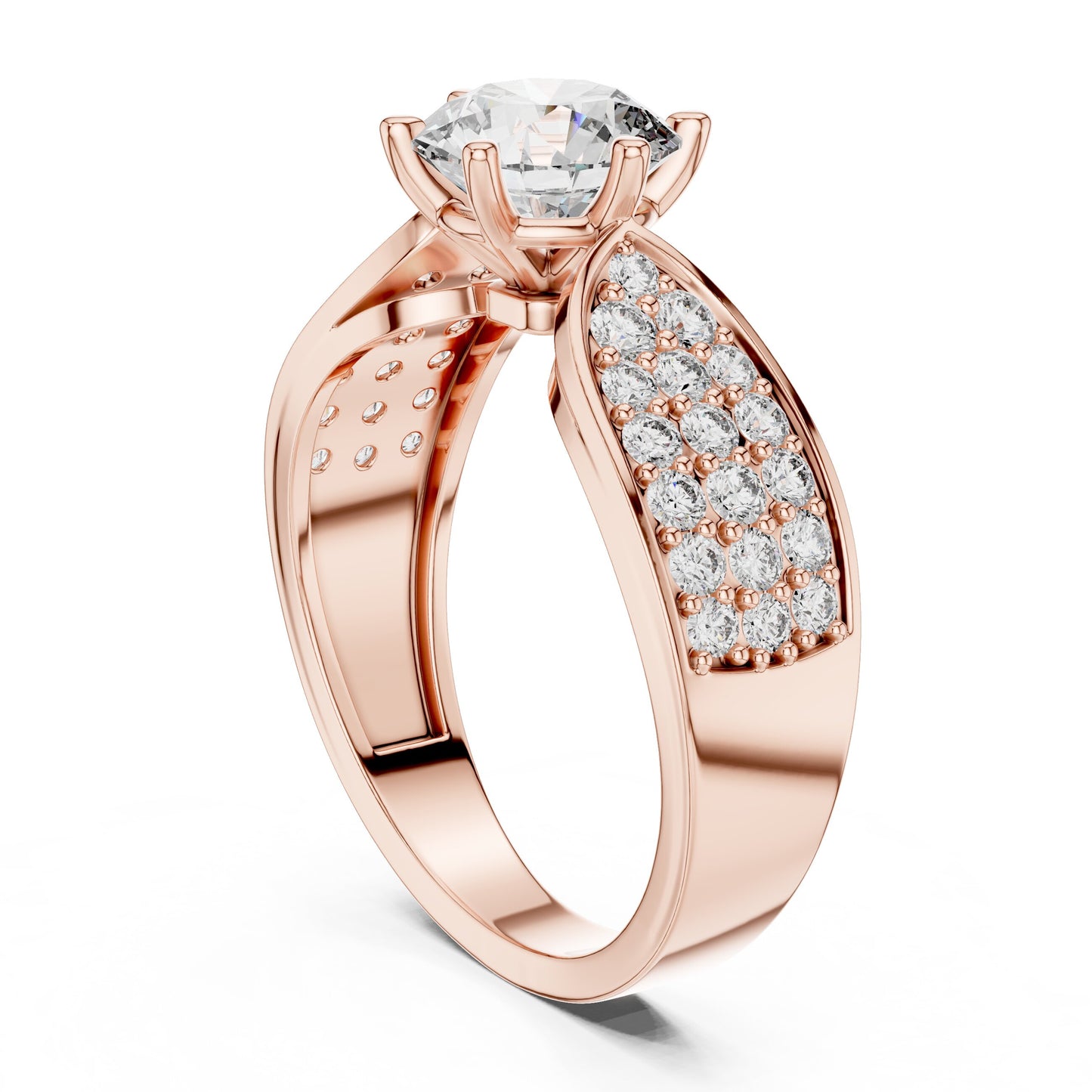 Round Halo Lab Grown Diamond Ring