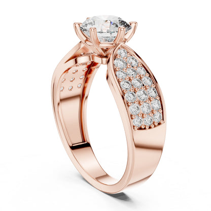 Round Halo Lab Grown Diamond Ring