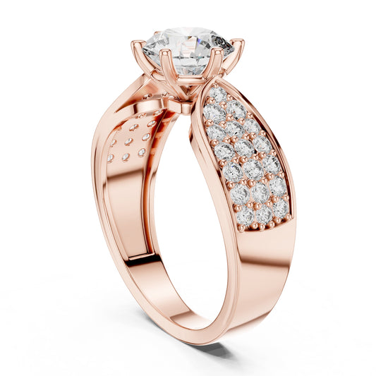 Round Halo Lab Grown Diamond Ring