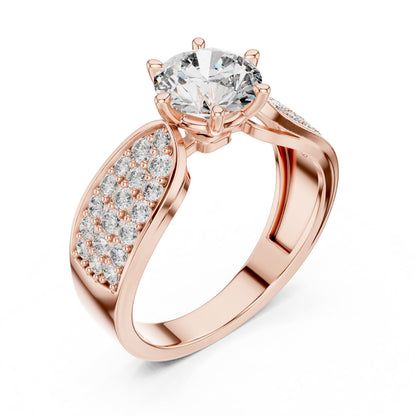 Round Halo Lab Grown Diamond Ring