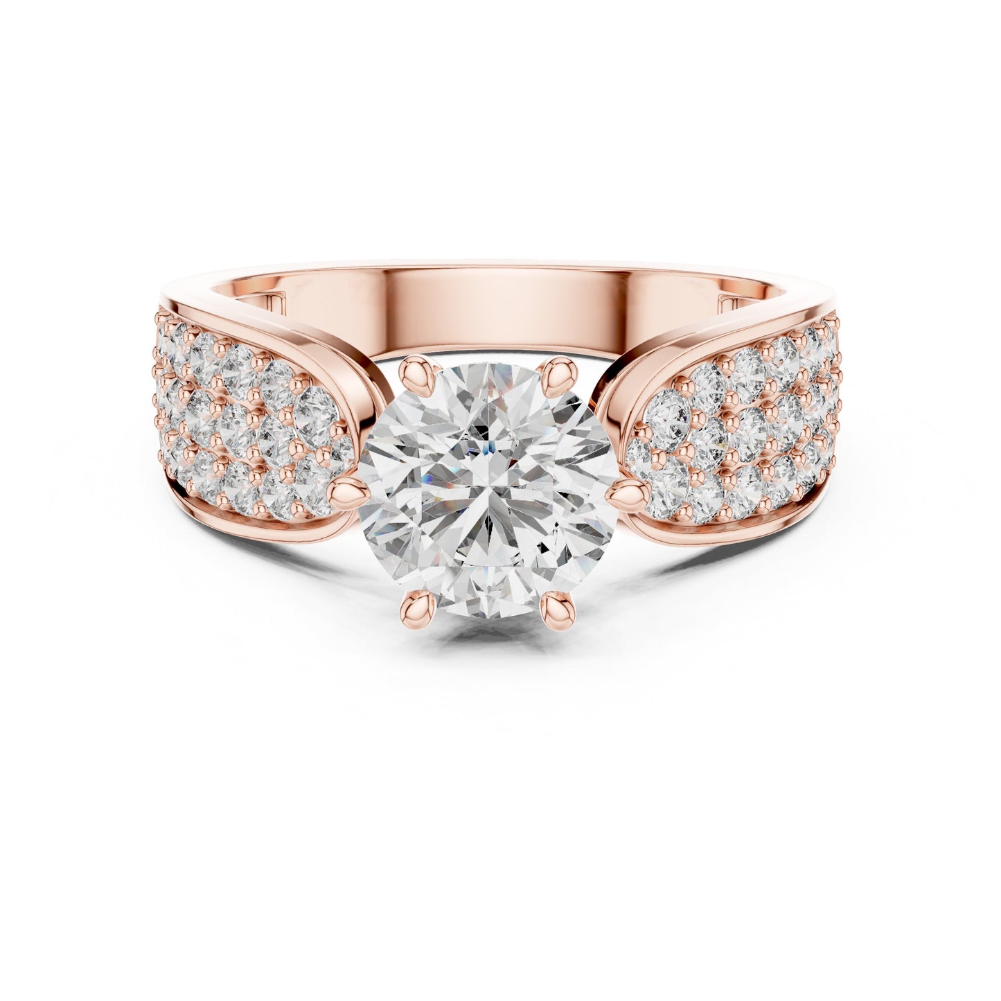 Round Halo Lab Grown Diamond Ring