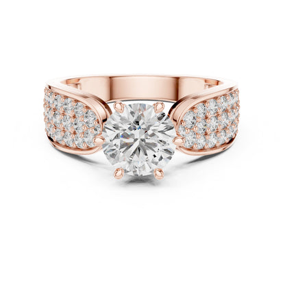 Round Halo Lab Grown Diamond Ring